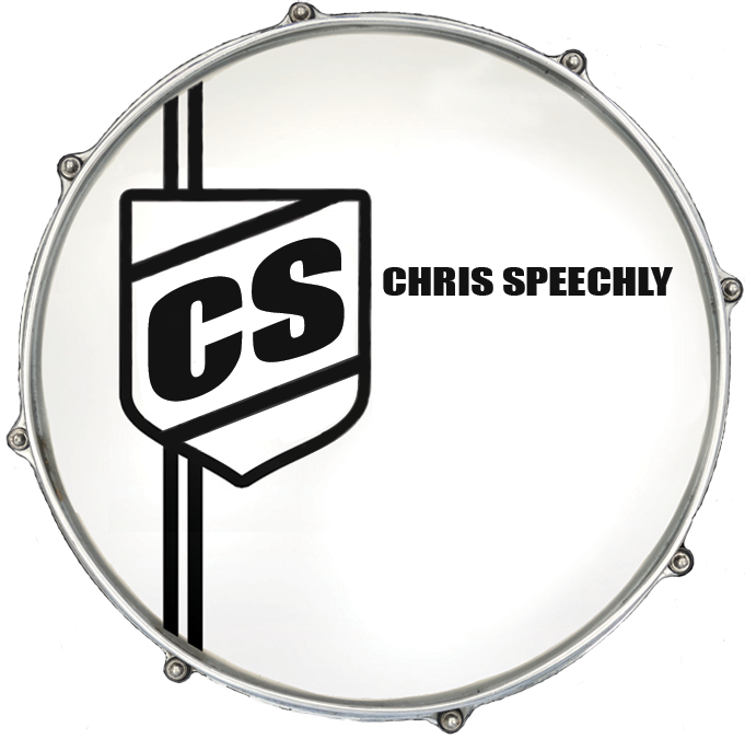 Chris Speechly Drum Crest Logo